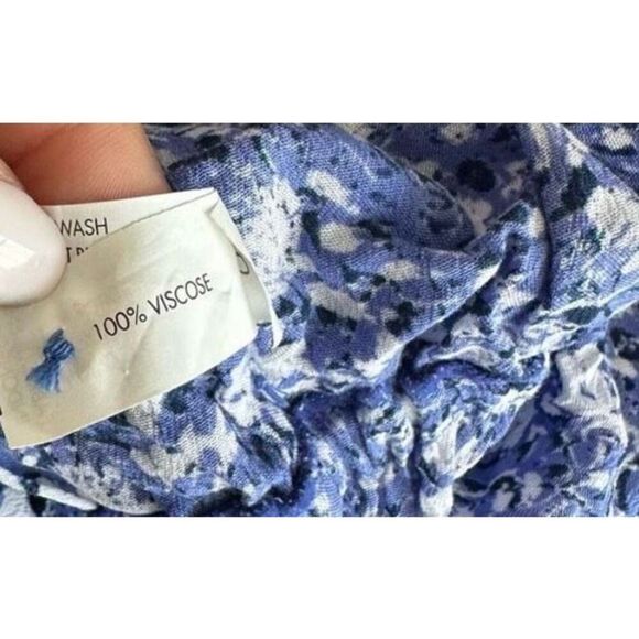 ✨POUPETTE ST BARTH Inka Ruffled Mini Sz Large Dress in Blue Apen✨ - Picture 14 of 14